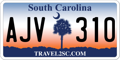 SC license plate AJV310