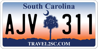 SC license plate AJV311