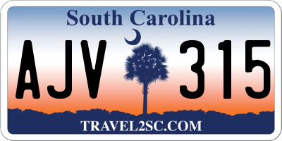 SC license plate AJV315