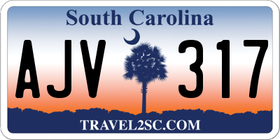 SC license plate AJV317