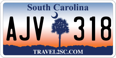 SC license plate AJV318