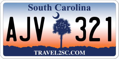 SC license plate AJV321