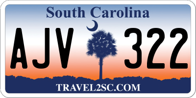 SC license plate AJV322