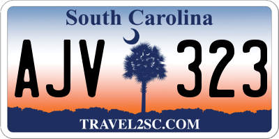 SC license plate AJV323