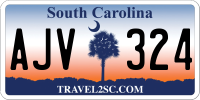 SC license plate AJV324