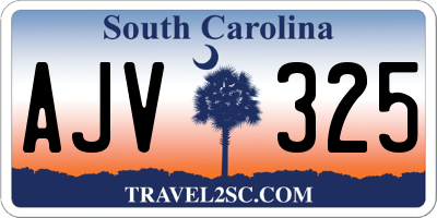 SC license plate AJV325