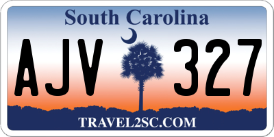 SC license plate AJV327