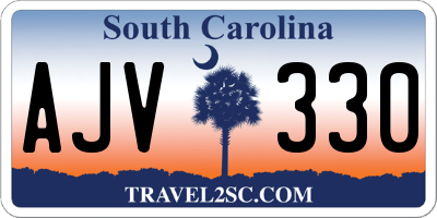 SC license plate AJV330