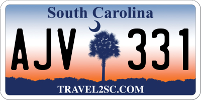 SC license plate AJV331