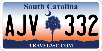 SC license plate AJV332