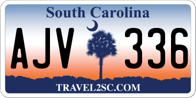 SC license plate AJV336