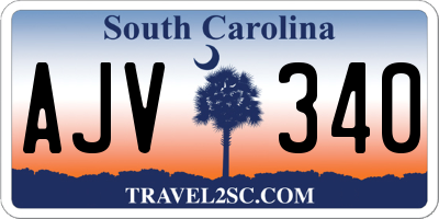 SC license plate AJV340