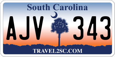 SC license plate AJV343