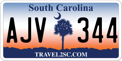 SC license plate AJV344