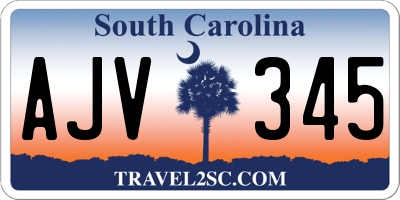 SC license plate AJV345