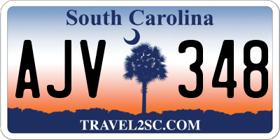 SC license plate AJV348