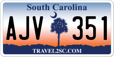SC license plate AJV351