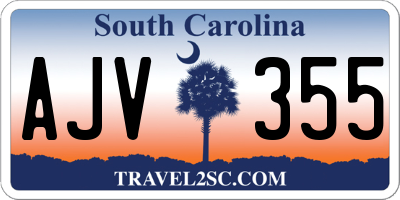 SC license plate AJV355