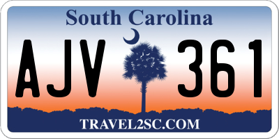 SC license plate AJV361