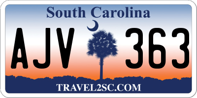 SC license plate AJV363