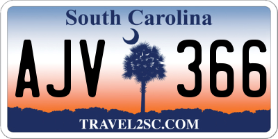 SC license plate AJV366