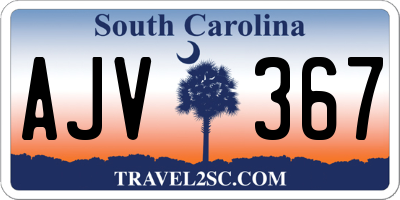 SC license plate AJV367