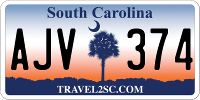 SC license plate AJV374