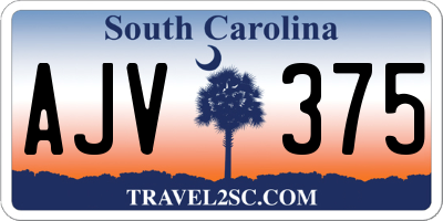 SC license plate AJV375