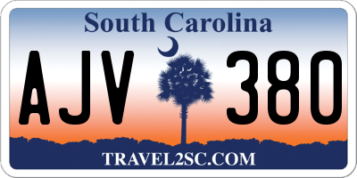 SC license plate AJV380