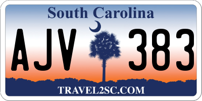 SC license plate AJV383