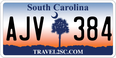 SC license plate AJV384