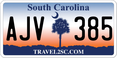 SC license plate AJV385
