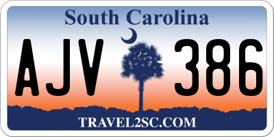 SC license plate AJV386