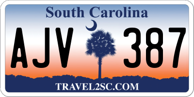 SC license plate AJV387