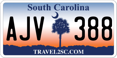 SC license plate AJV388