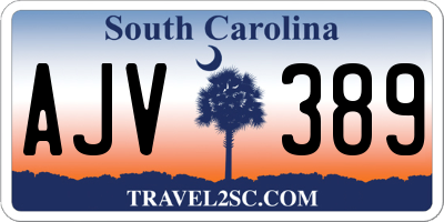 SC license plate AJV389