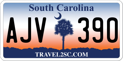 SC license plate AJV390