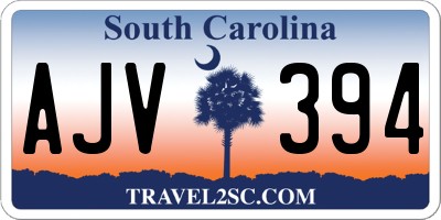 SC license plate AJV394