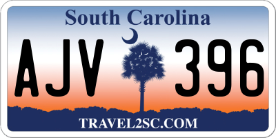 SC license plate AJV396