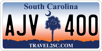 SC license plate AJV400