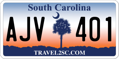 SC license plate AJV401