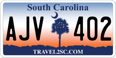 SC license plate AJV402