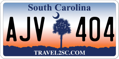 SC license plate AJV404