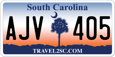 SC license plate AJV405