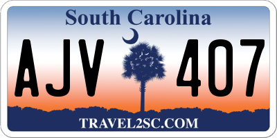 SC license plate AJV407
