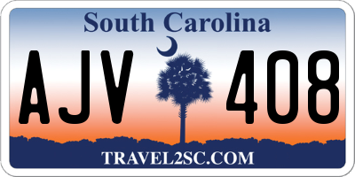 SC license plate AJV408