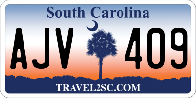 SC license plate AJV409