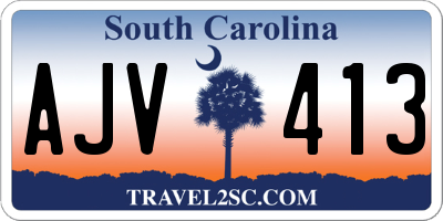 SC license plate AJV413