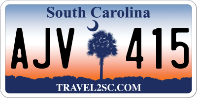 SC license plate AJV415