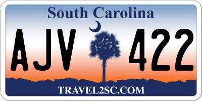 SC license plate AJV422